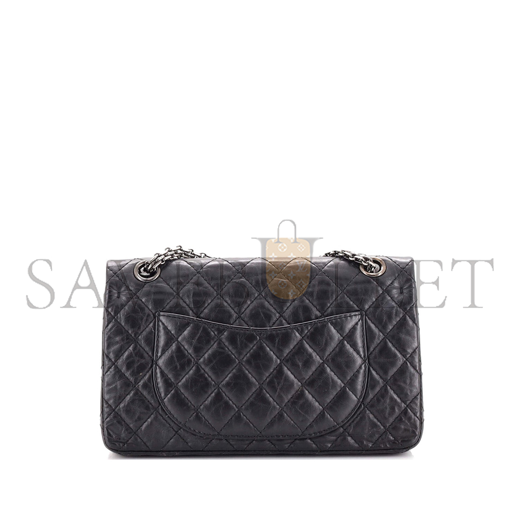 Ch*el master aged calfskin quilted 2.55 reissue 226 flap grey (28*19.5*7.5cm)